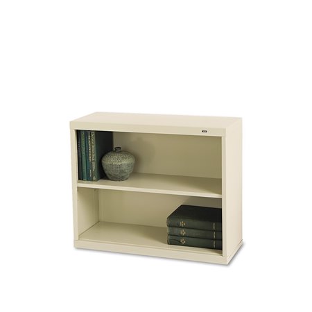 TENNSCO Metal Bookcase, Two-Shelf, 34-1/2w x 13-1/2d x 28h, Putty B-30PY